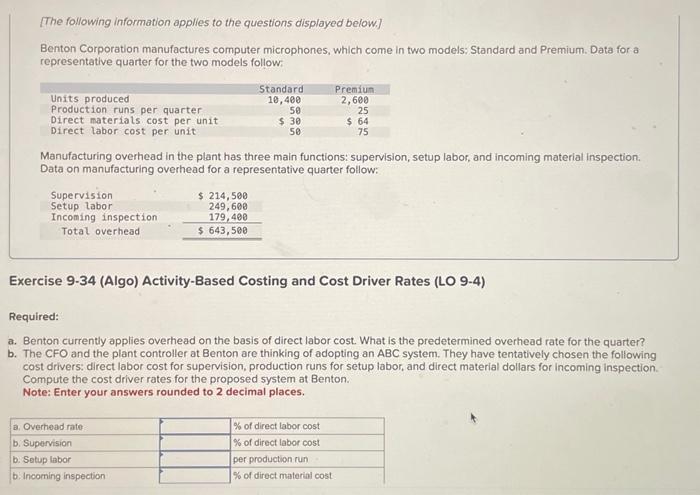 i need help with this problem. [The following information applies to the