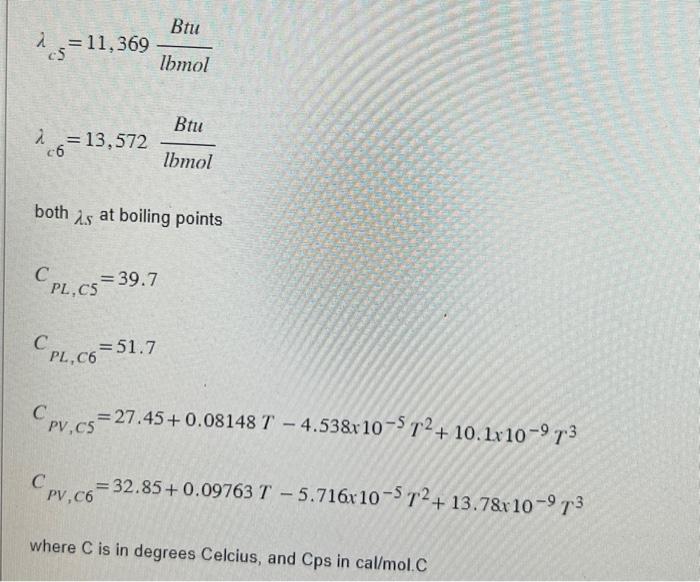 is separating a mixture that is 70 mol\% n-pentane and 30 mol\%