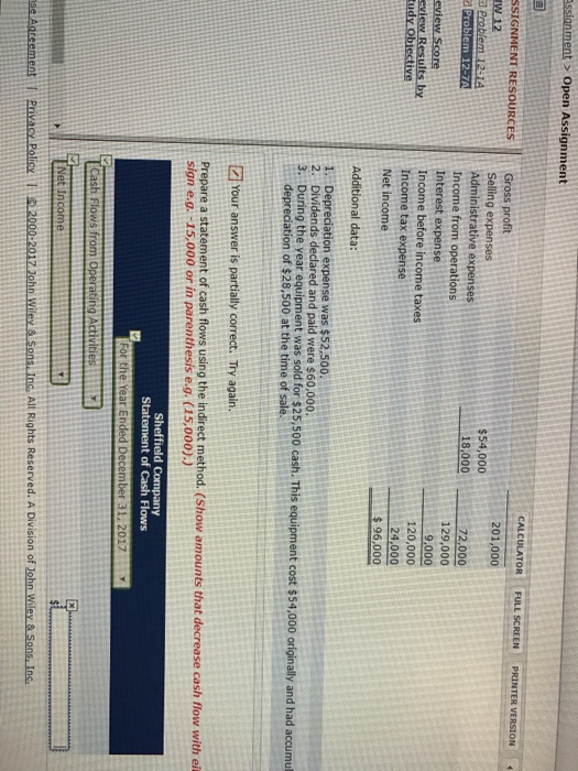 are the financial statements of Sheffield Company. em 12-2A Sheffield Company Comparative