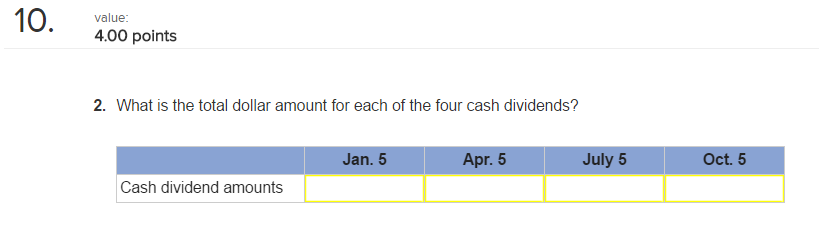 your answer. Thank you so much! [The following information applies to the