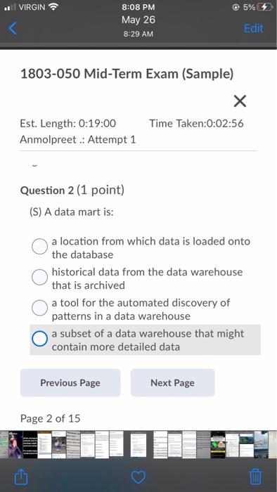  VIRGIN 8:08 PM @ 5% May 26 Edit 8:29 AM 1803-050