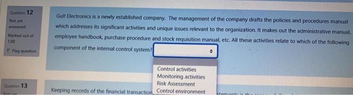 the following type of audit opinion? Durbon 11 Not yet amwered Marked