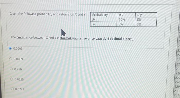 please solve this question step by step on excel Given the following