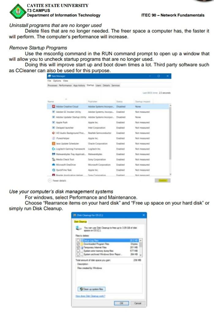 Computer Networks, give more any ideas or techniques on how to maintain