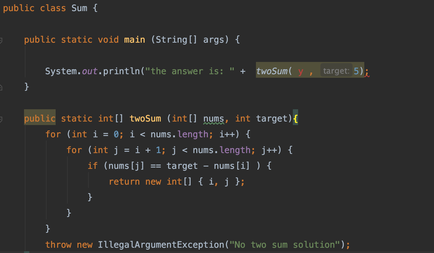 I'm trying to create a test case for Leetcode problem, but I'm