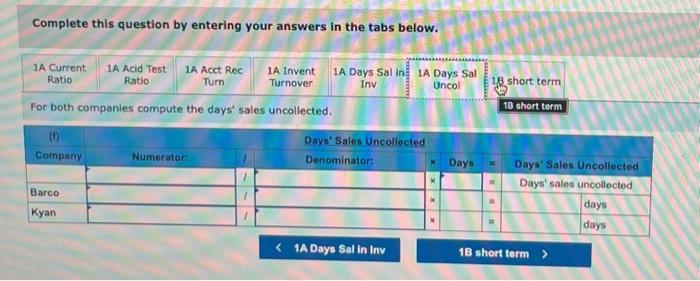 uncollected. [The following information applies to the questions displayed below.] Summary information