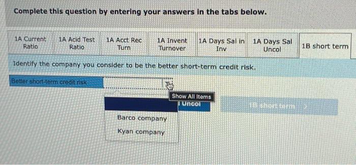 from the financial statements of two companies competing in the same industry
