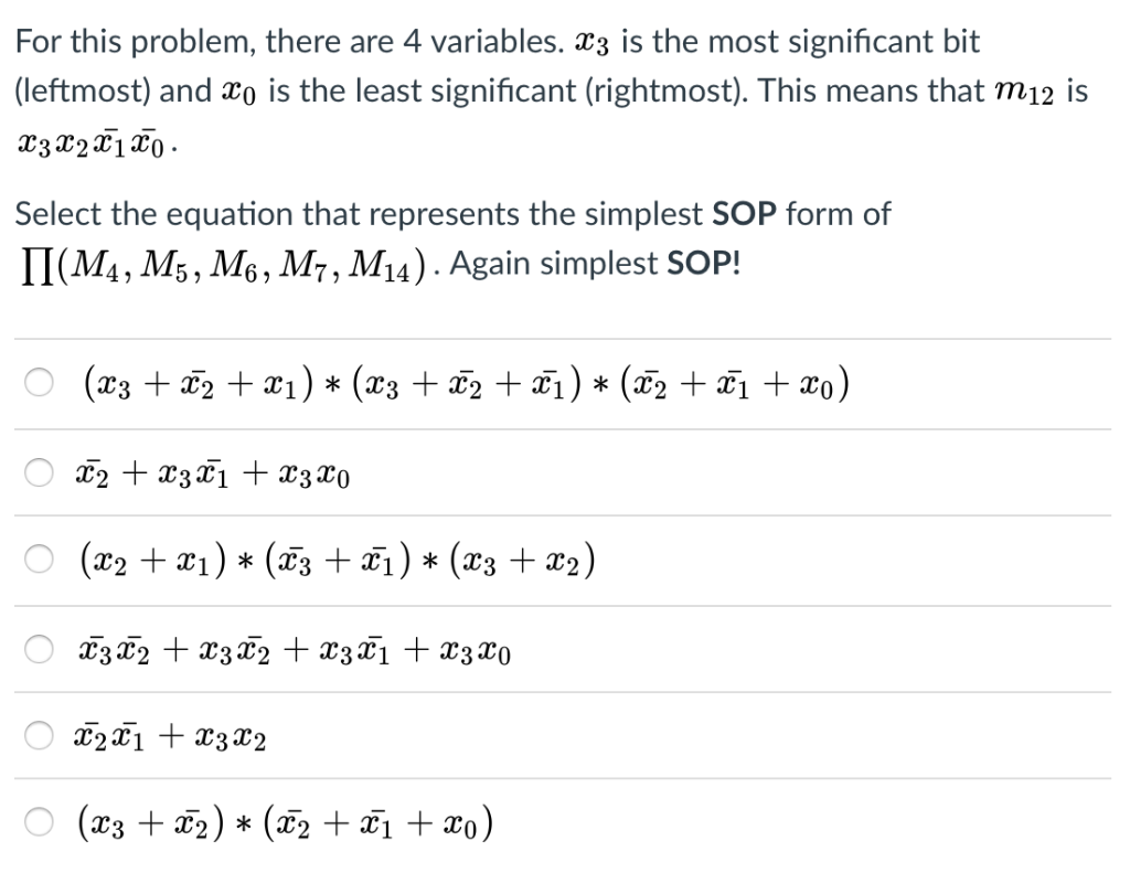  For this problem, there are 4 variables. 3 is the most