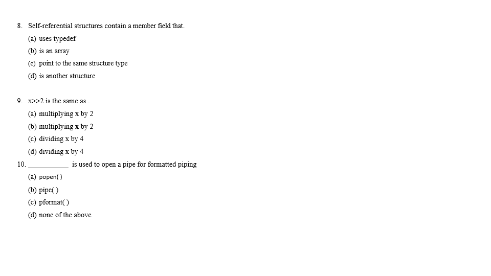 part and I (d) Subprogram part and documentation part 2. The command