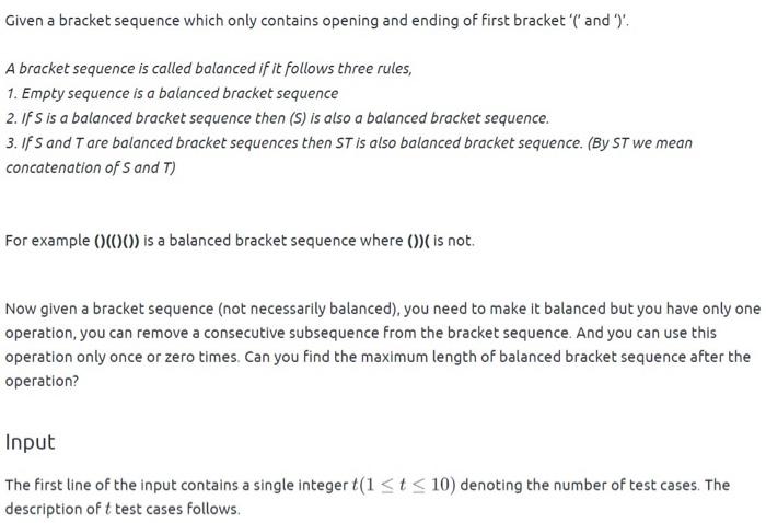 these bellow 2 pictures are one question. Given a bracket sequence