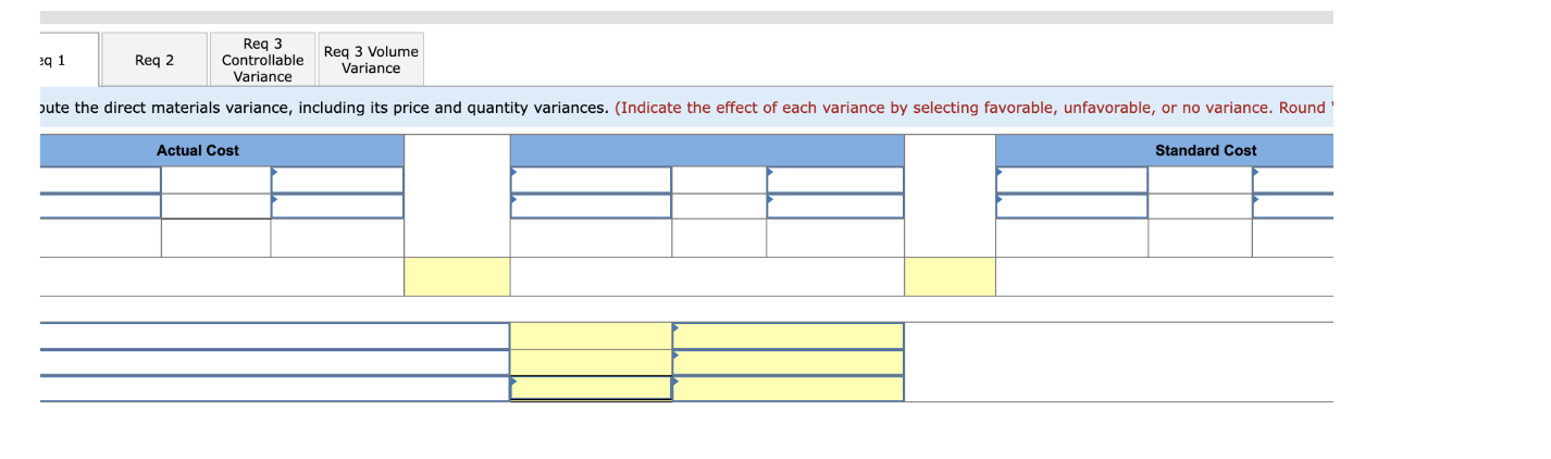 quantity variances. 2. Compute the direct labor variance, including its rate and