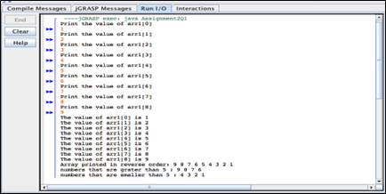 Write a complete Java program that performs the following tasks: Take 9
