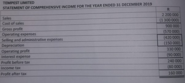 Use the information below to prepare the cash flow statement for the