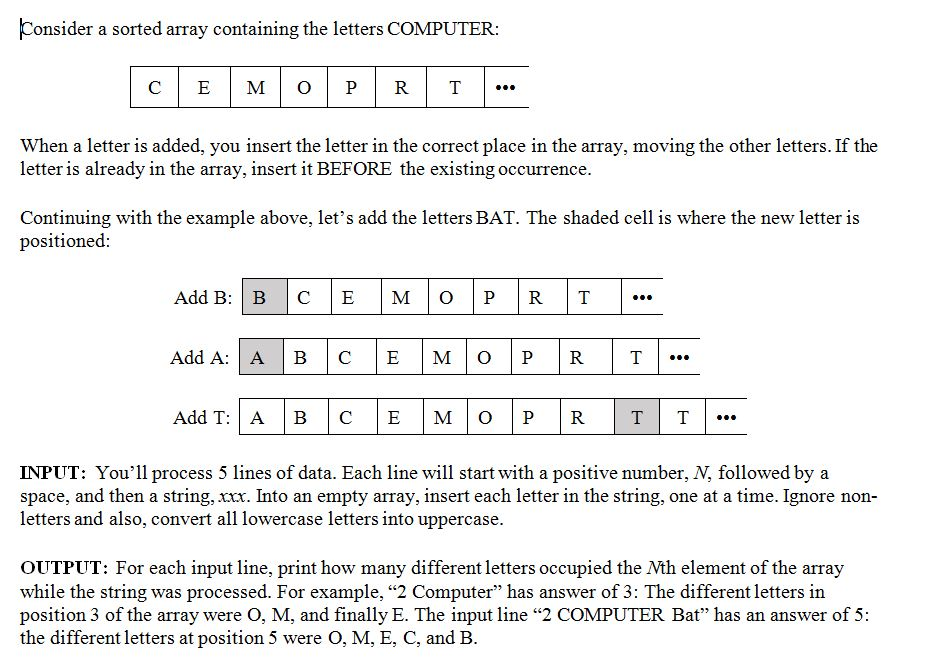  This code is in Java SAMPLE INPUT: SAMPLE OUTPUT: 2 Computer