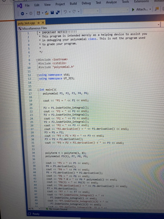 operations: 1. Addition - given two polynomials P and Ps, compute the