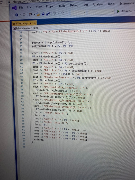 polynomial P, = P + P, 2. Subtraction - given two polynomials