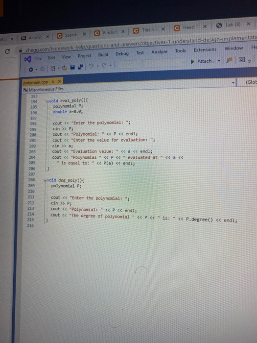Definite integral - given a polynomial P, evaluate its definite integral over