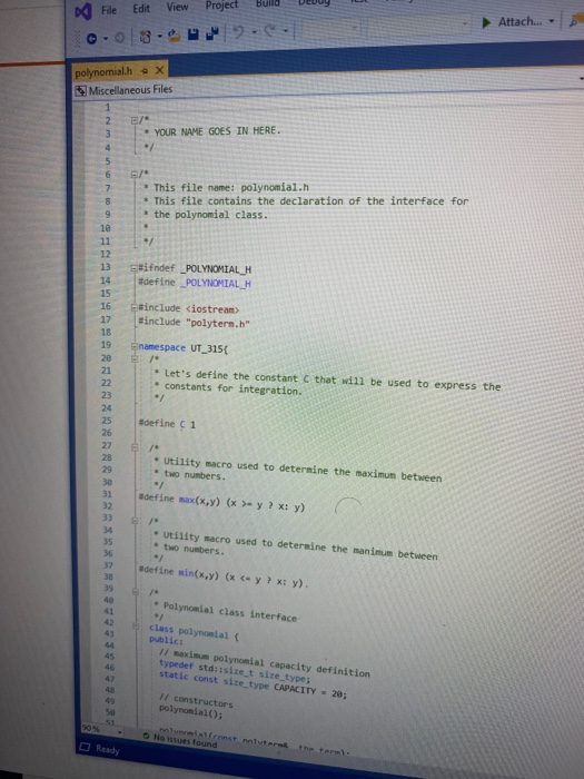 a polynomial. You will use a fixed-size array to store the terms