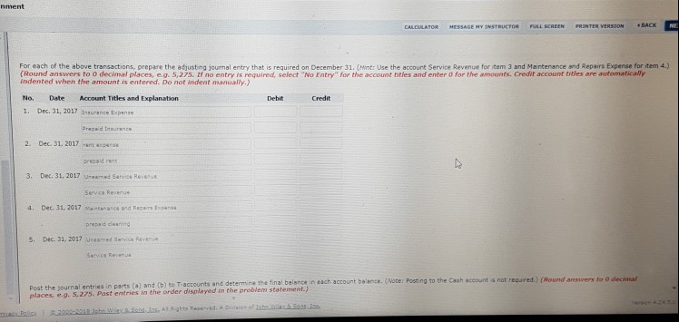 Quest Games Inc. adjusts its accounts annually. The following information is available