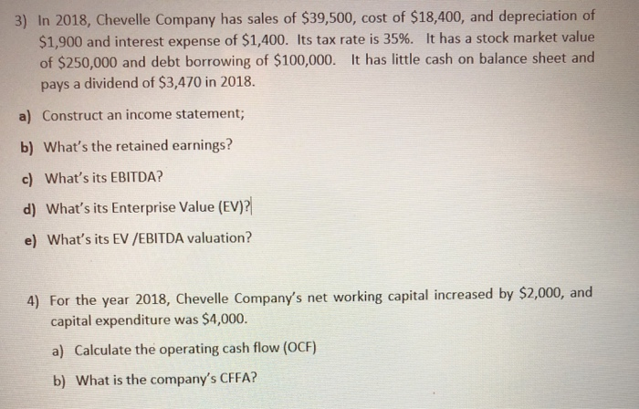  I was not given a cash amount for this problem. It