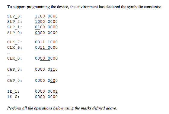 as the following: (Sleep mode 1)(Clock speed 5)(Capacitor value 2)(Interrupts enabled) Part