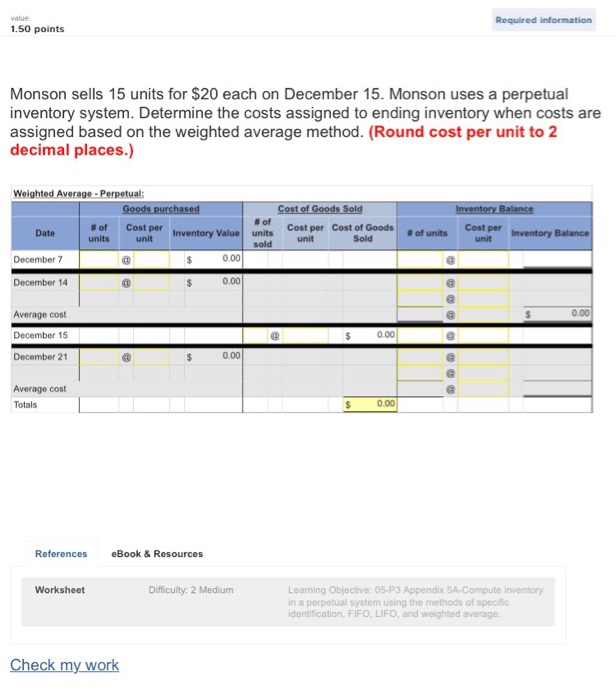December 1 and enters into the following three inventory purchases. Also, on