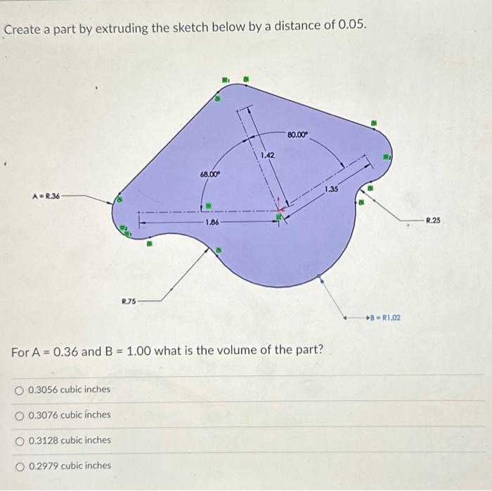  part a part b Create a part by extruding the sketch