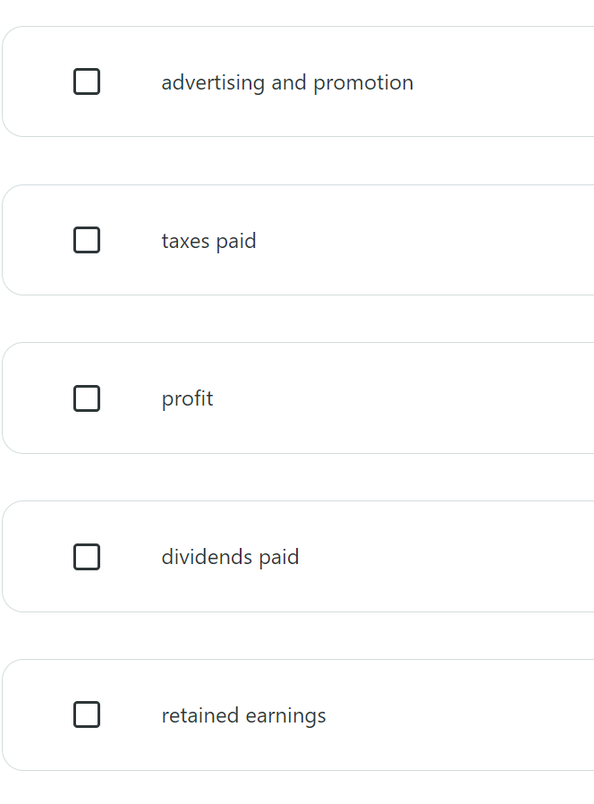 cash balance revenues product purchases cost of goods sold inventory advertising and