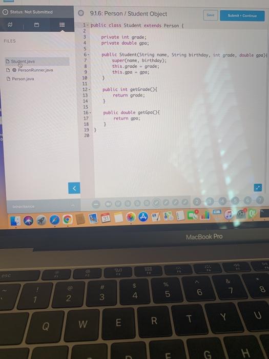 create two objects, then print out all of the available information from
