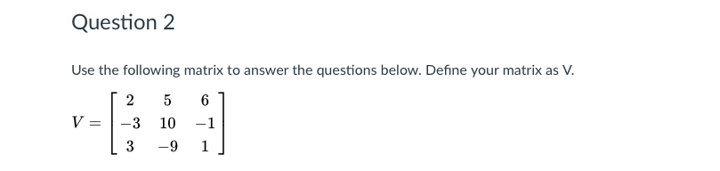 Matrices in MATLAB to solve the following system of linear equations 2z30