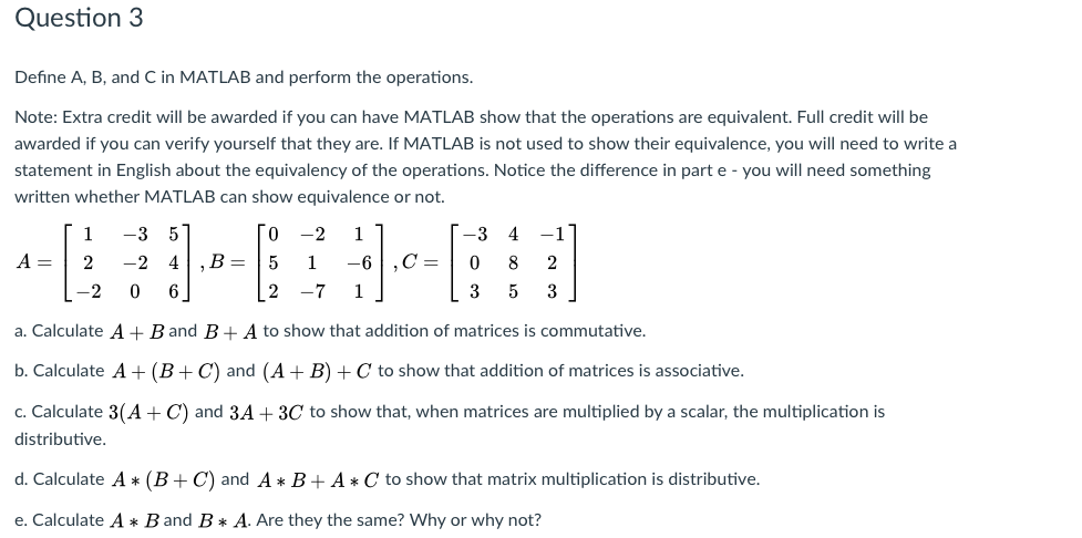5x + 12y - 2x Question 2 Use the following matrix to