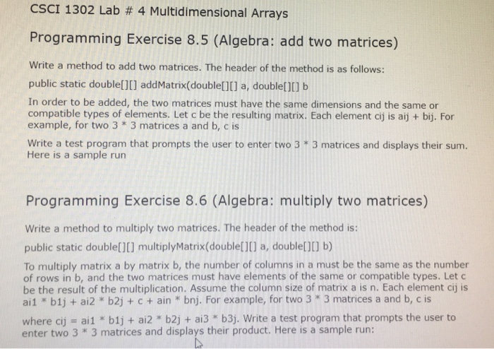  Please write in java! Please use directions in picture! Two different