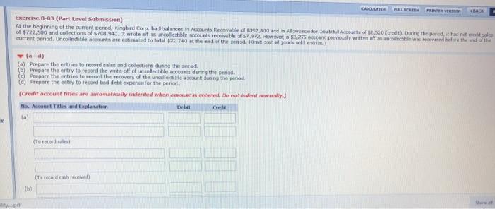  CALCULATOR PULLACHEN PINTEREST HAD Exercise 8-03 (Part Level Submission) At the