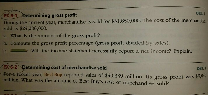 can you help me solve this thanks very much. OBJ.1 EX