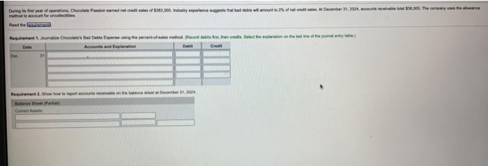 method. 2. Show how to report accounts receivable on the balance sheet