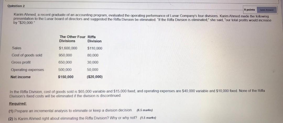  Plz answer quick Question 2 8 points Save Answer Karim Ahmed,
