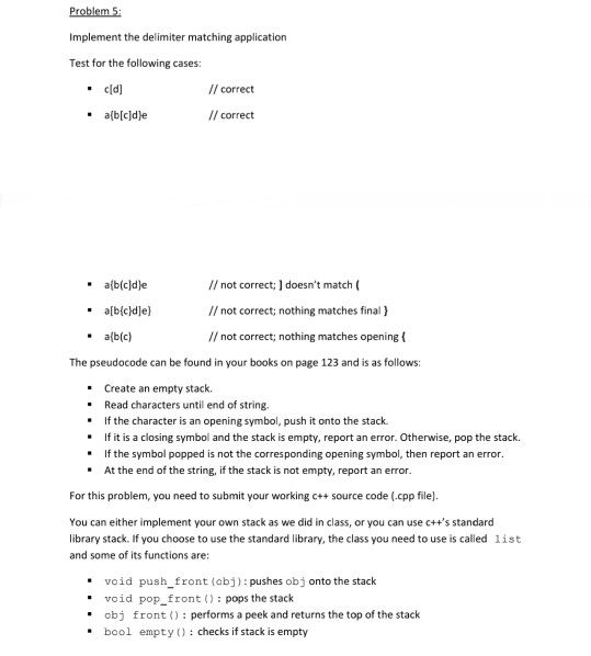  use basic data structure rules and in a coding format thanks.