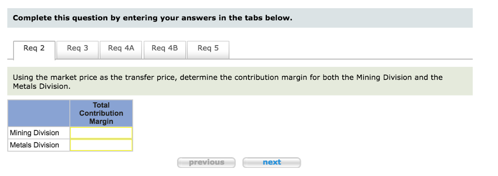 Consolidated Resources Company (PCRC) has several divisions. However, only two divisions transfer