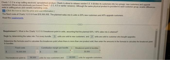 Homework question.Please help.Thank you ProblemRequirements 2 Chartz 1-2-3 is a top-selling electronic