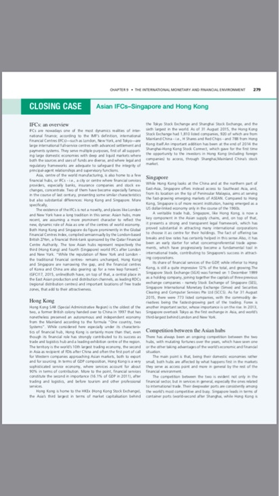  read the case & answer the case questions CLOSING CASE Asian