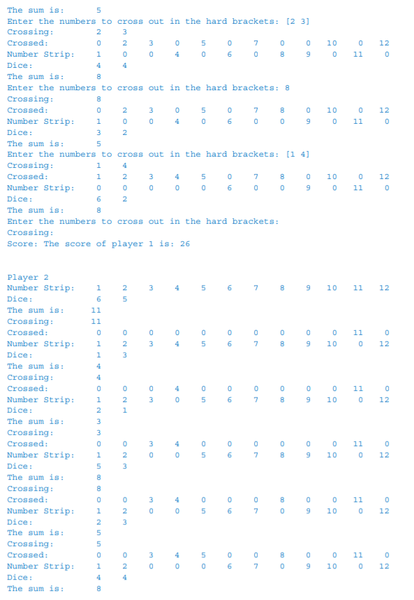computer select numbers to cross out for them automatically. Use two (2)