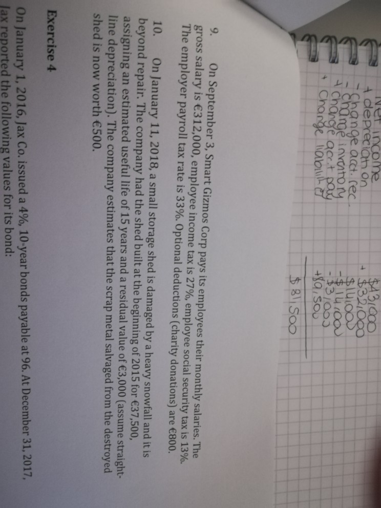 transactions. 1. On January 10, 2018, Escapist Inc. purchased a plot of