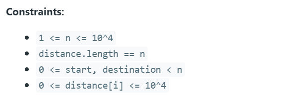 and (i + 1) % n. The bus goes along both directions