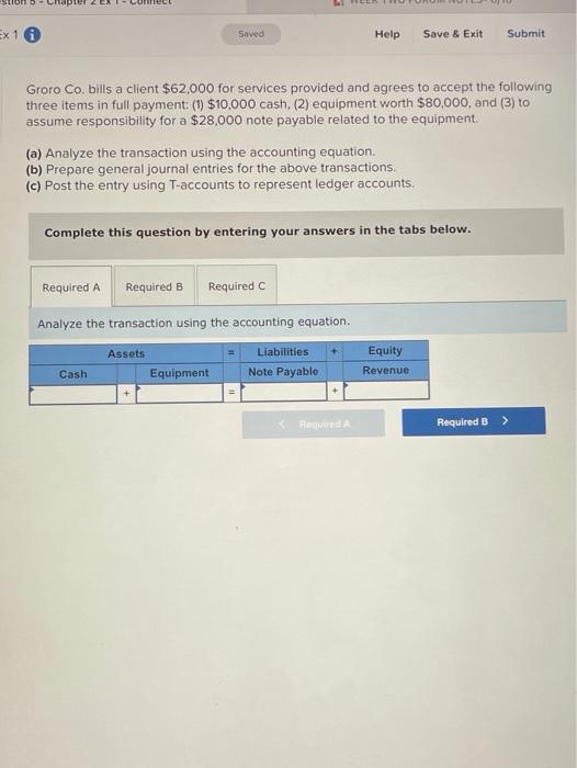  Strono Ex 1 0 Saved Help Save & Exit Submit Groro