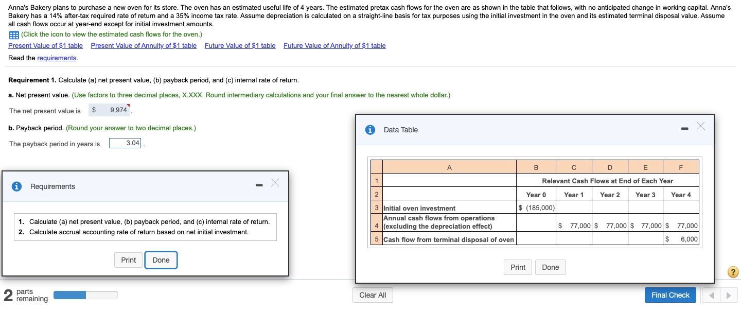 rate. Assume depreciation is calculated on a straight-line basis for tax purposes