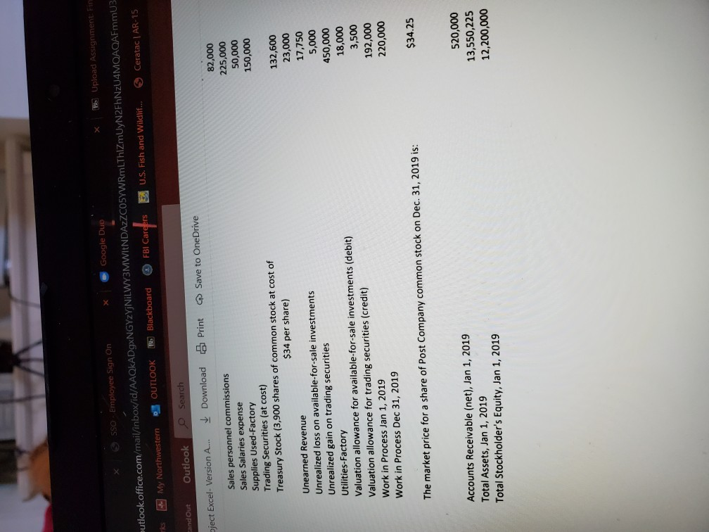 outstanding was 84,000. (19 pts) Also show computations of Cost of Goods