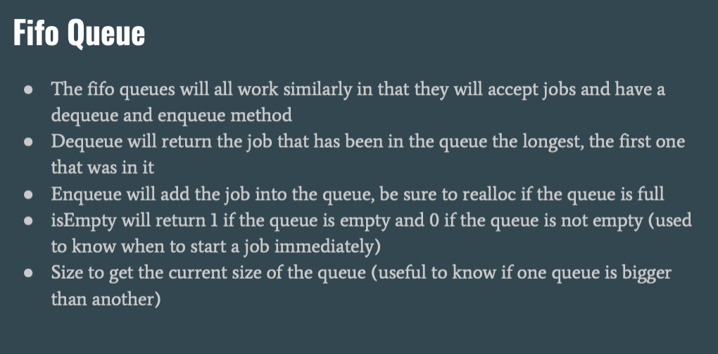 the resource is in use or busy. When a job arrives (perhaps