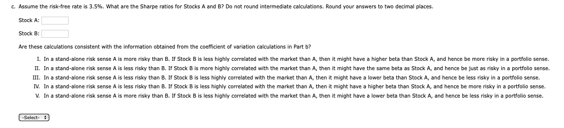 the following probability distributions of expected future returns: Probability (15%) (36%) for