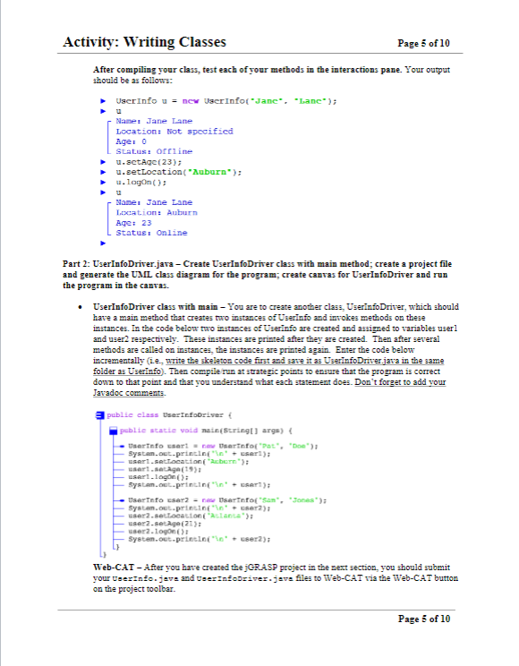 david estrada - comp 1210 - section 008. * @version 01/14/2020. */