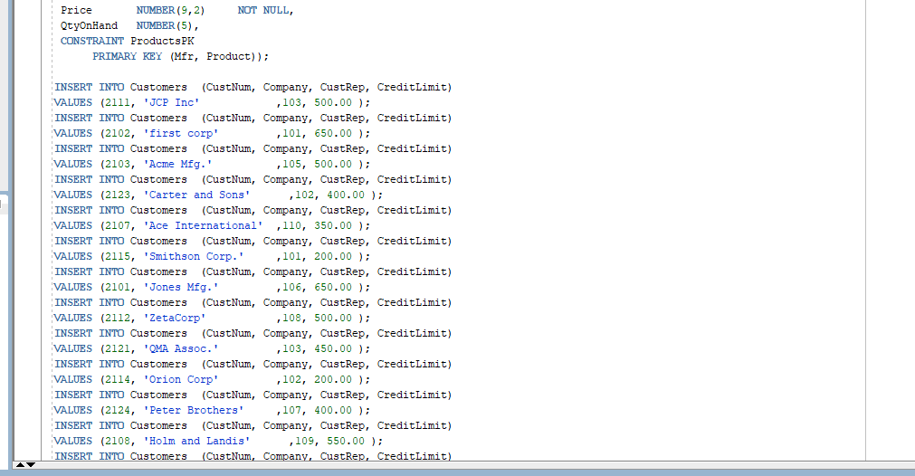 user names for our sales reps. A user name is made from